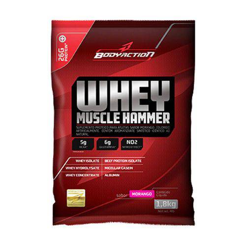 Tamanhos, Medidas e Dimensões do produto Whey Muscle Hammer 1.8KG Body Action