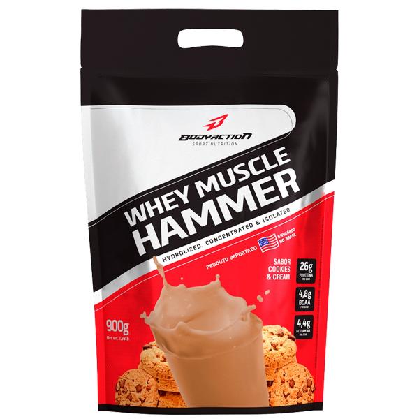 Whey Muscle Hammer 900g Cookies Cream Body Action