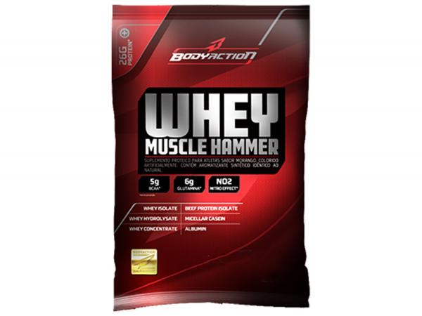 Whey Muscle Hammer 900g Morango - Body Action