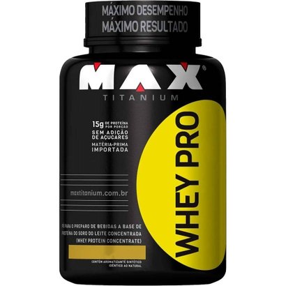 Whey Pro 1Kg Max Titanium Morango - Proteina