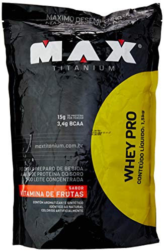 Whey Pro Refil Vitamina de Frutas, Max Titanium, 1500g