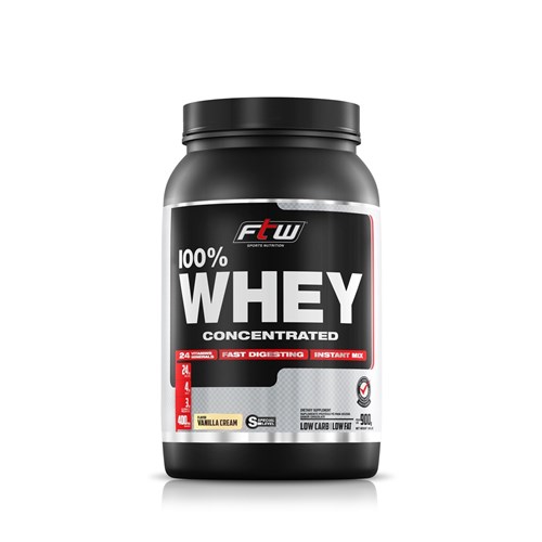 Whey Protein 100% Concentrate Ftw 900G - Baunilha