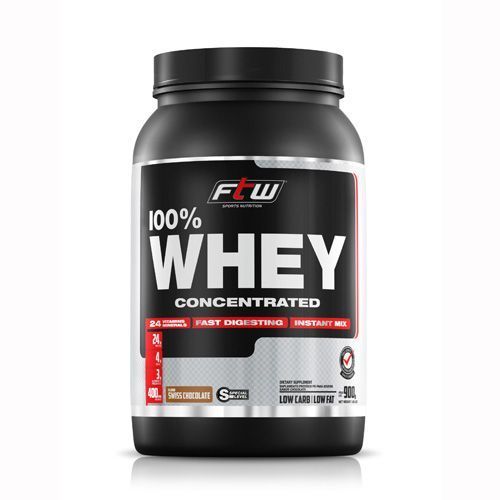 Whey Protein 100% Concentrate - 900g Chocolate - Fitoway