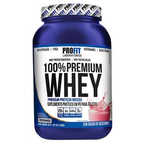 Whey Protein 100% Premium Whey - Profit - 2 Kg - 907g - Morango