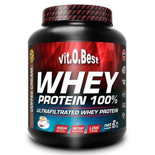 Tudo sobre 'Whey Protein 100% Vitobest Sabor Creme de Café Pote 907g'