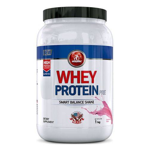 Whey Protein 1kg Usa - Morango - Midway