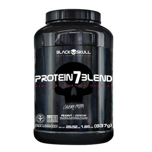 Whey Protein 7 Blend 837g Amendoim - Black Skull