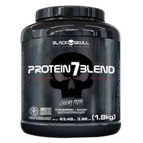 Whey Protein 7 Blend Caveira 837 G - Black Skull - MORANGO - 1,8 KG