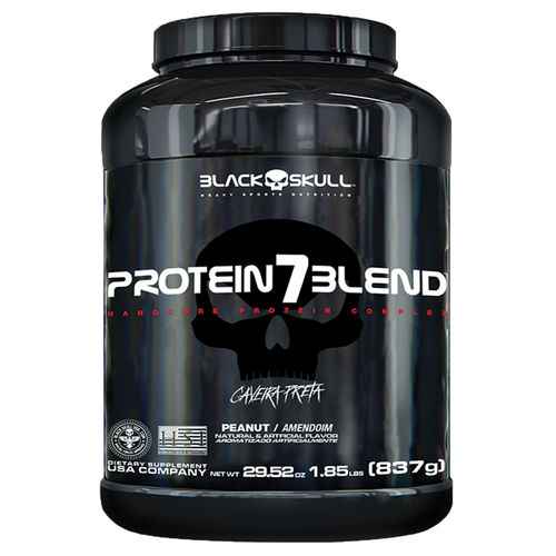 Whey Protein 7 Blend Caveira Preta 837g Black Skull