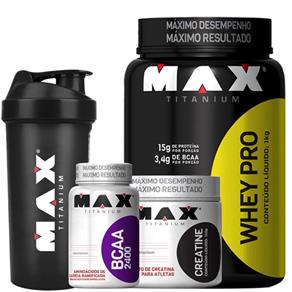 Whey Protein + Bcaa + Creatina - Max Titanium