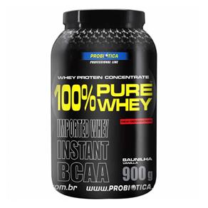 Whey Protein Concentrado 100% Pure Whey - Probiótica - 900g- Baunilha