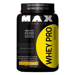 Whey Protein Concentrado Whey Pro - Max Titanium - 1000g- Baunilha