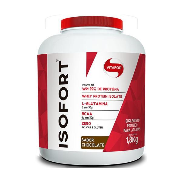 Whey Protein Isolado Isofort Chocolate - Vitafor - 1,8 Kg