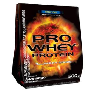 Whey Protein Pro Whey 500G - Probiótica - MORANGO C/ BANANA