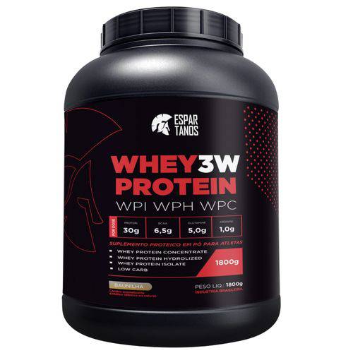 Tudo sobre 'Whey Protein 3w 1,8kg - Espartanos Nutrition'