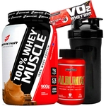 Kit de Suplementos Proteinas Whey 100% Concentrado Albumina