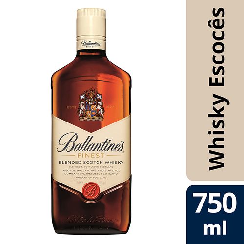 Whisky Ballantine's Finest 750 Ml Whisky Escocês Ballantine's Finest 8 Anos Garrafa 750 Ml