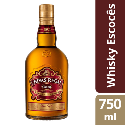 Whisky Escocês Chivas Regal Extra 750ml Whisky Escoces Chivas Regal Garrafa 750ml