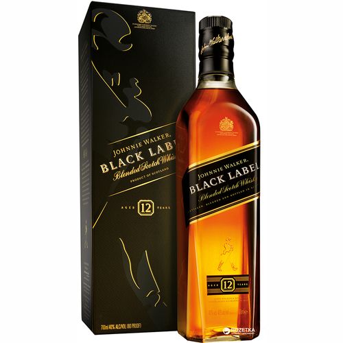 Whisky Escocês Johnnie Walker Black Label 12 Anos Garrafa 1 L
