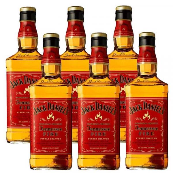 Whisky Jack Daniels Fire 1 Litro 06 Unidades - Jack Daniels