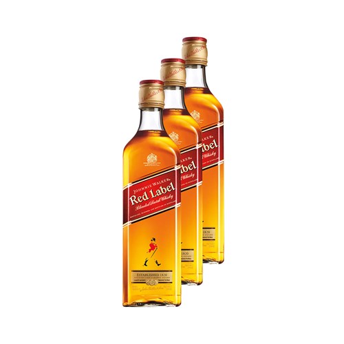 Whisky Johnnie Walker Red Label 500Ml - 3 Unidades