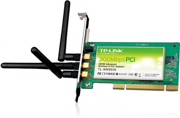 Wireless Adaptador Pci Tp-Link Tl-Wn951n 300mbps 3 Antenas - 195 - Tp-link