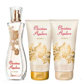 Tudo sobre 'Woman Eau de Parfum Christina Aguilera - Perfume Feminino + Gel de Banho + Loção Corporal Kit'