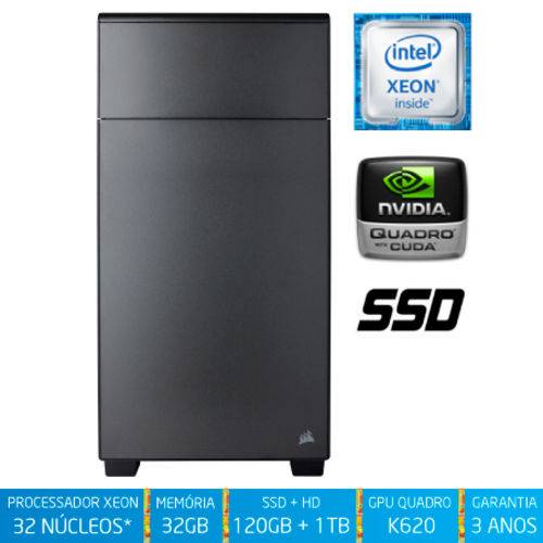 Workstation Silix® E5-2600dwe V4 Intel Xeon 2.1 Ghz 32gb Ddr4 Ecc / Ssd / 1tb / Quadro K620