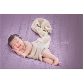 Wrap de Lã para Fotografia Newborn - Bege