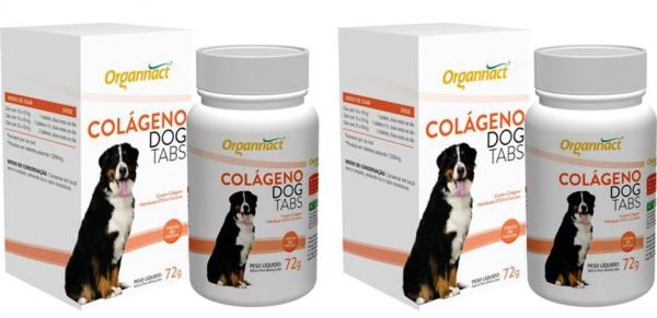 2 X Colageno Dog Tabs 72g Organnact 72 G