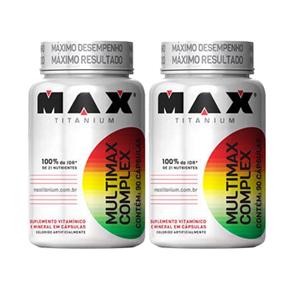 2x Multivitaminico Multimax Complex - 90 Cáps - Max Titanium
