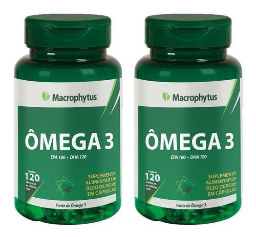 2x Omega 3 Macrophytus - Óleo de Peixe 1000mg - 120 Cápsulas