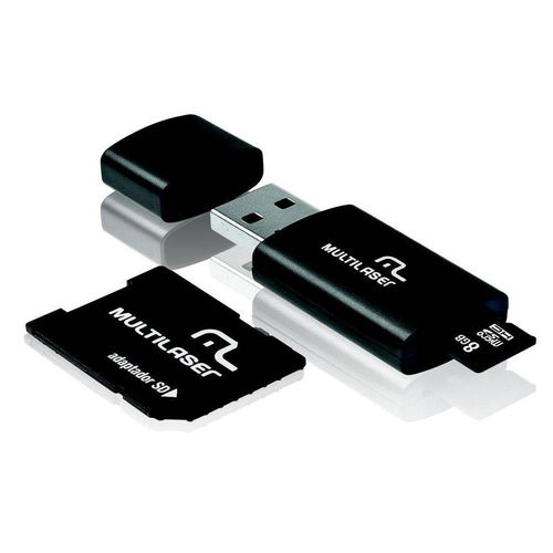 3X1: Pendrive + Adaptador Sd + Cartao de Memoria Classe 4 8GB