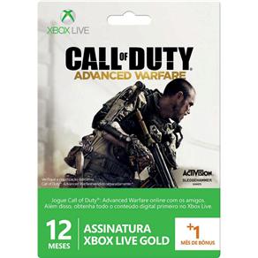 Xbox Live 12 Meses + 1 Mês - Edição Call Of Duty: Advanced Warfare