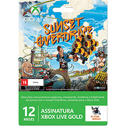 Xbox Live Card 12 Meses + 1 Item Bônus - Edição Sunset Overdrive