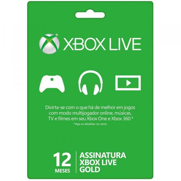 Xbox Live Gold 12 Meses para Xbox 360 e Xbox One - Microsoft - Microsoft