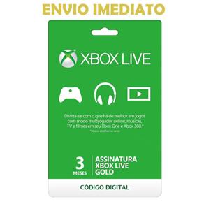 Xbox Live Gold 3 Meses Brasil Xbox 360 / Xbox One