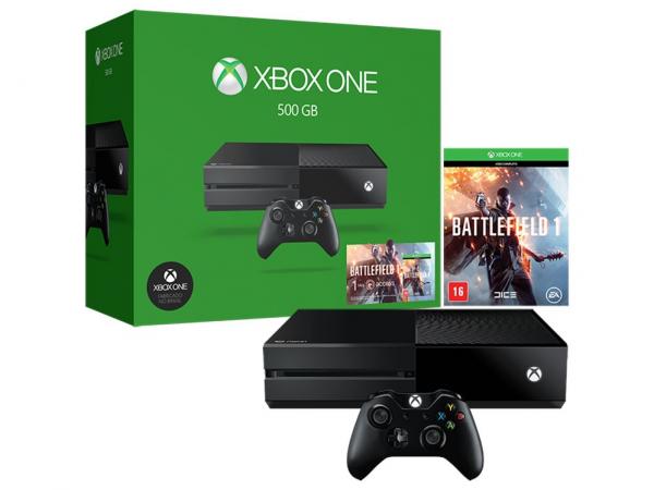 Xbox One 500GB Microsoft 1 Controle - Fabricado no Brasil com 1 Jogo Via Download