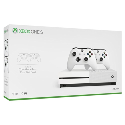 Xbox One S 1Tb com 2 Controles - Microsoft