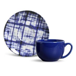 Xícara de Chá Coup Laser Cerâmica 6 Peças - Azul