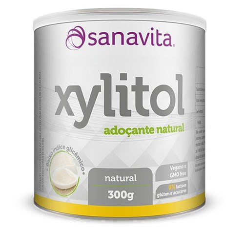 Xylitol Adoçante Natural 300G Sanavita Sem Lactose