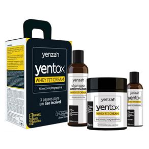 Yenzah Yentox Kit - Escova Progressiva + Shampoo + Leave-in Kit