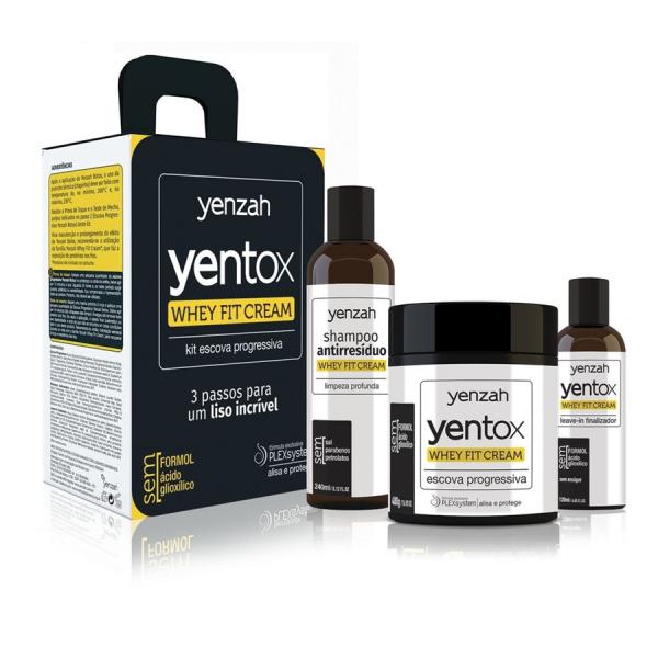 Yenzah Yentox Whey Fit Cream Kit Escova Progressiva