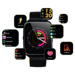 J9 Relógio Inteligente Smart Watch Bluetooth Chip Android S7 Preto