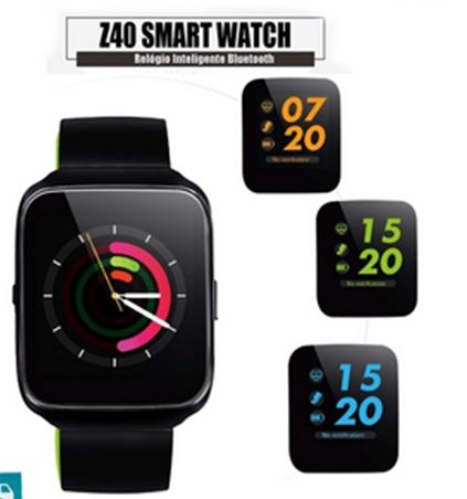 Z40 Relógio Smartband Inteligente Smart Watch Bluetooth Chip Android S7 Preto