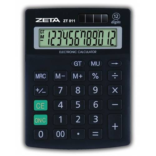 Zeta - Calculadora de Mesa - 12 Dígitos - Zt811