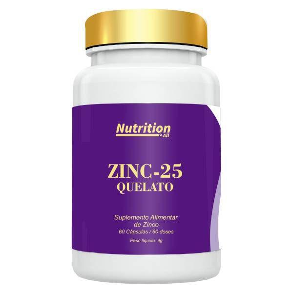 Zinc-25 Quelato (60 Cápsulas) - Nutrition All