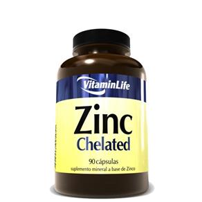 Zinc Chelated - Vitaminlife - 90 Cápsulas -