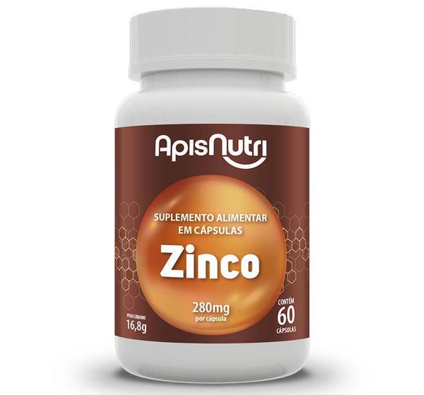 Suplemento Mineral de Zinco 60 Caps 280mg - Apisnutri