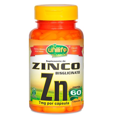 Zinco Bisglicinato - Unilife - 60 Cápsulas